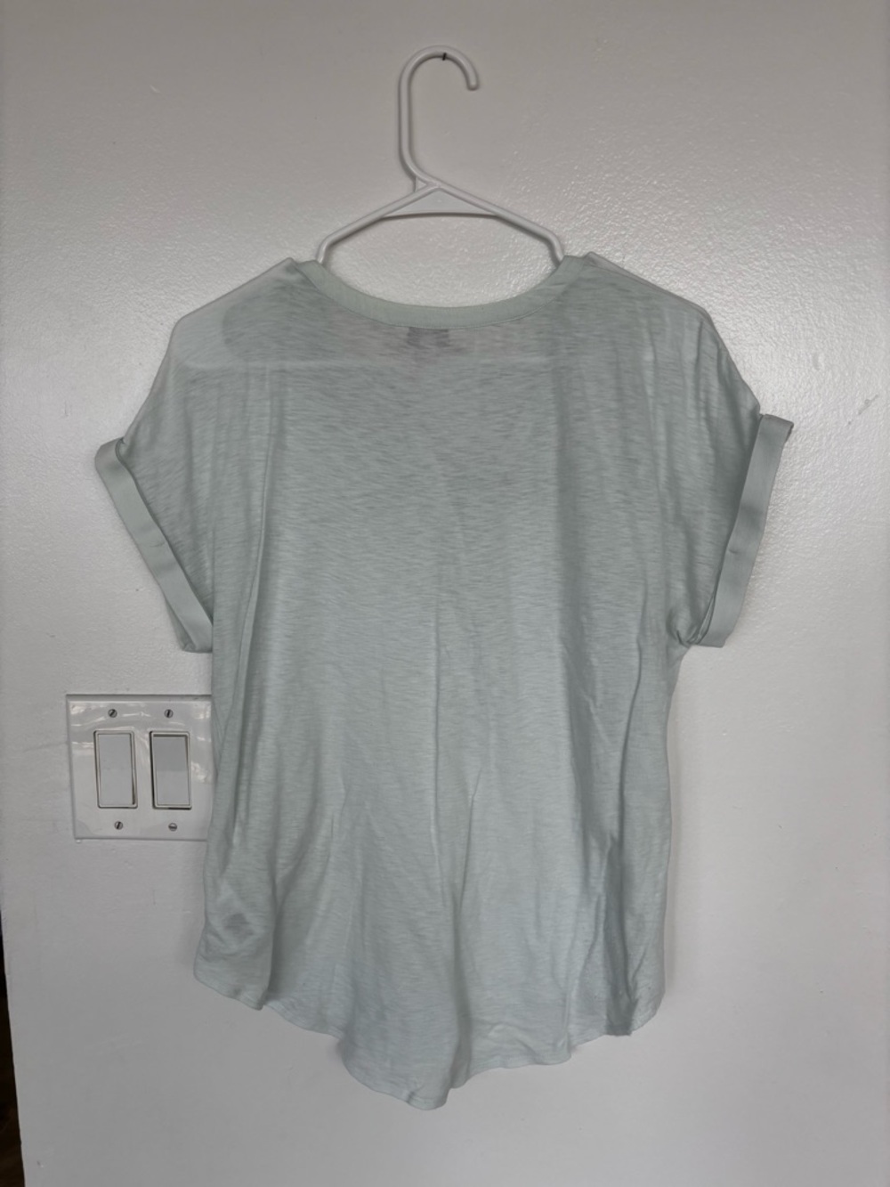 Lucky Brand Pale Mint Henley Pocket Short Sleeve Top - Picture 3 of 3
